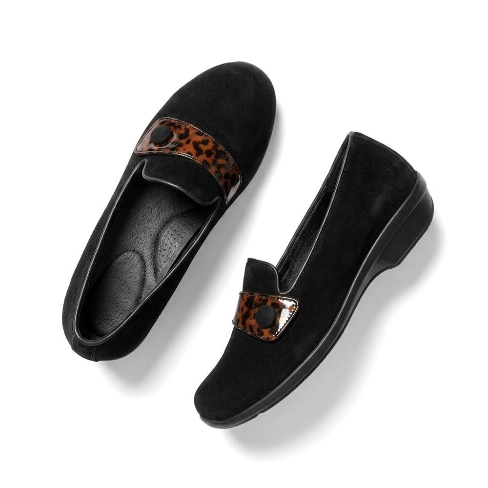 Dansko Olena Suede Clogs Shoes Comfort Slip On Black Womens 37 6.5 7